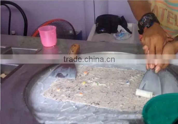 CE Approved single Flat Pan Thailand Fry Ice Cream Rolled Machine