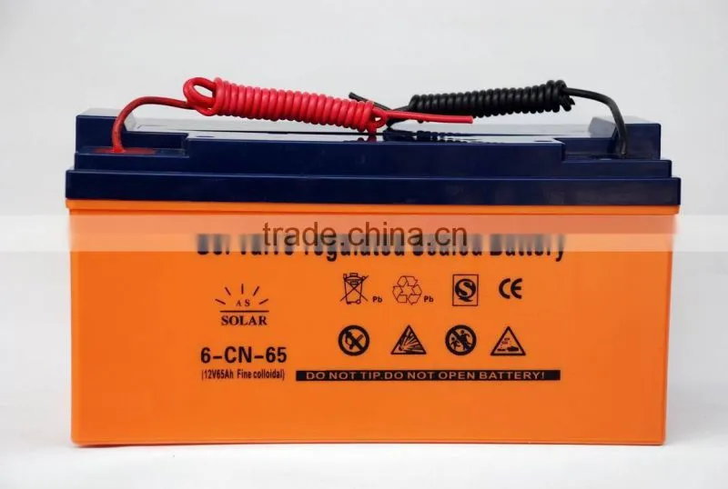 Maintenance Free Deep Cycle 65A 12V Gelled Solar Battery