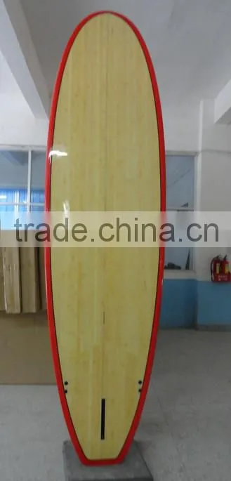 round nose deck&bottom bamboo SUP paddle