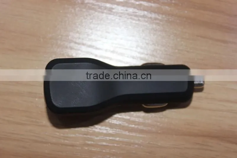 3.1Amp 3100mA output dual 2nd USB vehicle auto car charger with black painting rubberized finished