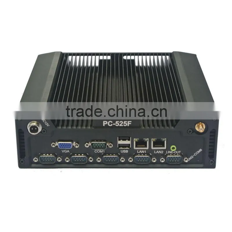 Fanless Mini Industrial PC/Embedded industrial computer box/Fanless box pc with VGA