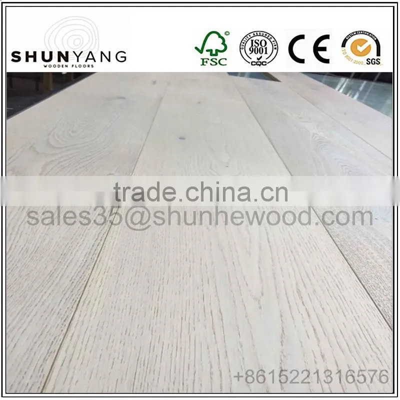 White Wax Oiled Oak engineered wood flooring