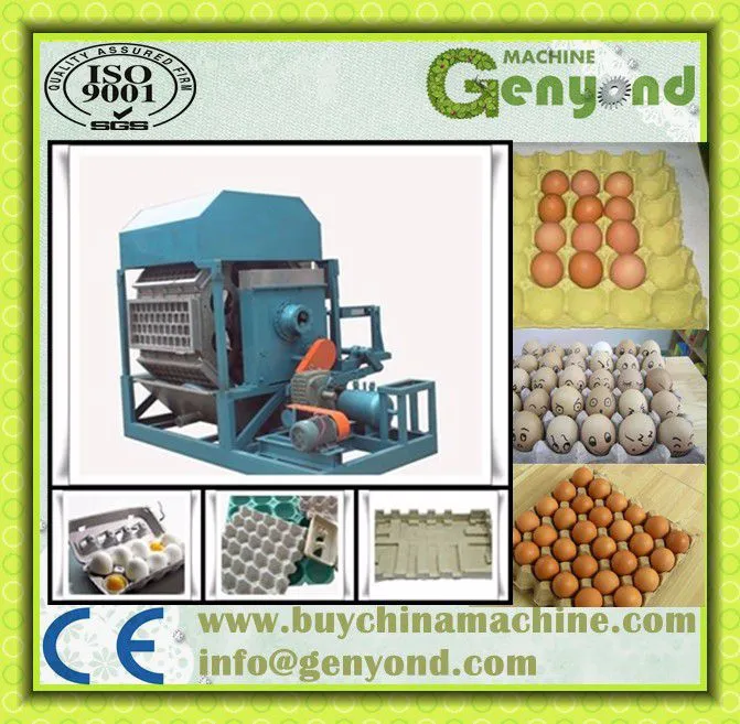 Semi Automatic Egg Tray Making Production Line / Paper Pulp Fruit Tray Machine