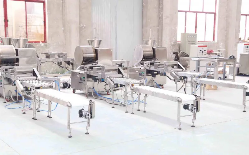 Factory Price Chinese Automatic Spring Roll Pastry Sheet Forming Baking Stuffing Wrapping Making Machine Production Line