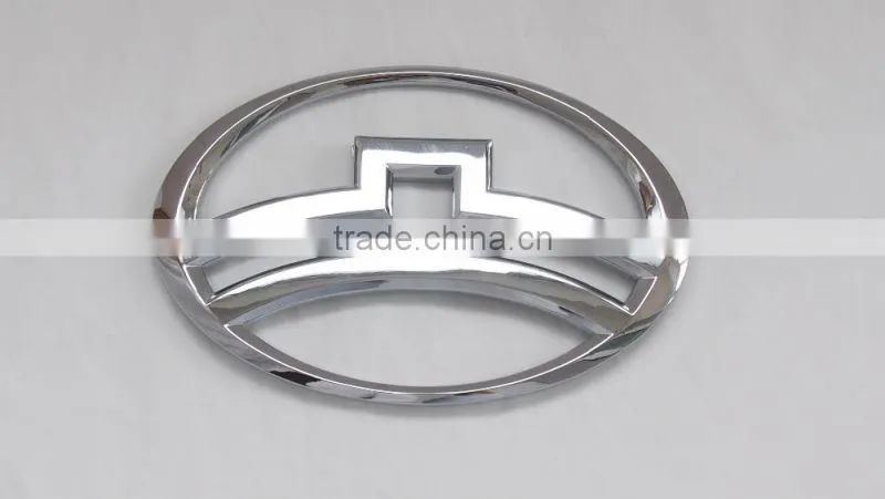 Custom deisgn for any shape abs plastic chrome car logo sticker