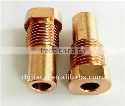 cnc turning and machining lathe processes for brass bushing precision part of motor