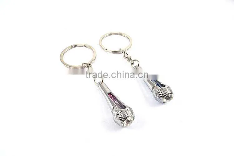 cheap keychains in bulk microphone promotional keychains