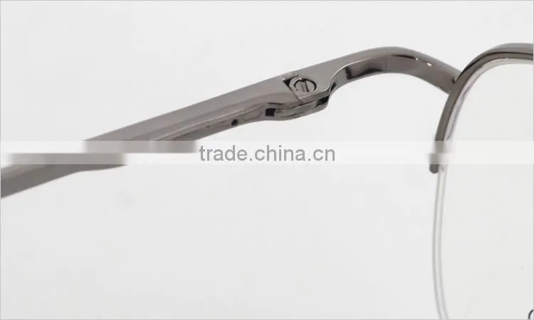 Classic half-rim men metal no brand eyewear optical frames