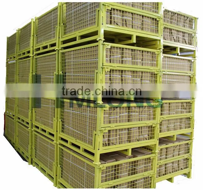 Collapsible powder-coated wire mesh basket
