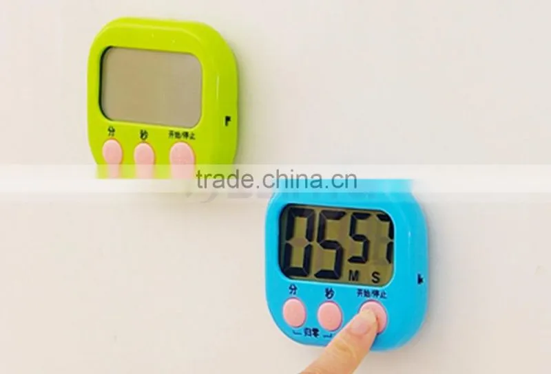 2.9 Inch LCD Big Screen AAA Battery Countdown 4 Color Digital Kitchen Timer