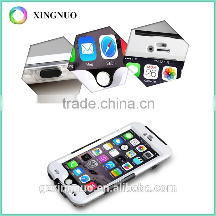 China supplier 2 in 1 PC + Silicone shockproof waterproof phone case for iphone6
