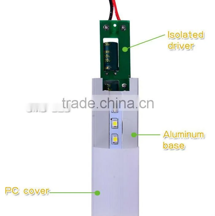 High brightness clear 5000K 4ft t8 led light 18w