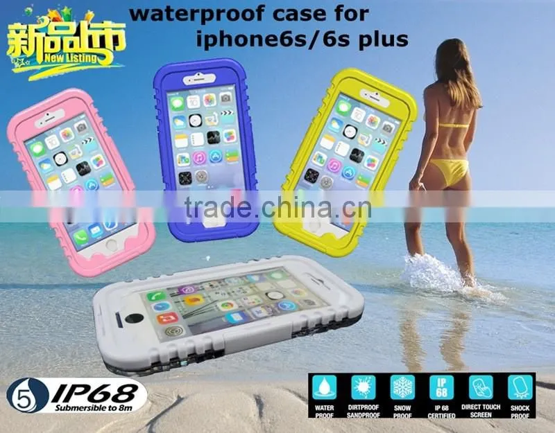 For iphone waterproof cell phone case red