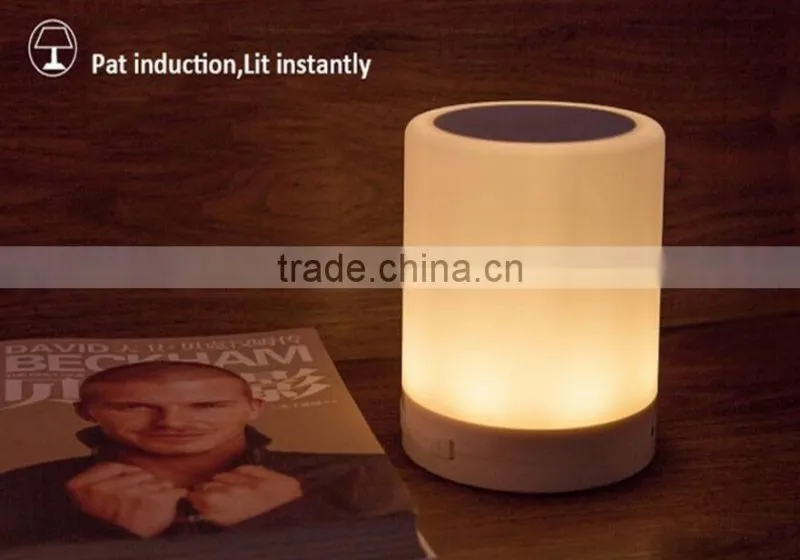 night light touch change color RGB warm white bluetooth speaker TF card DC5V for party outdoor living room child read package