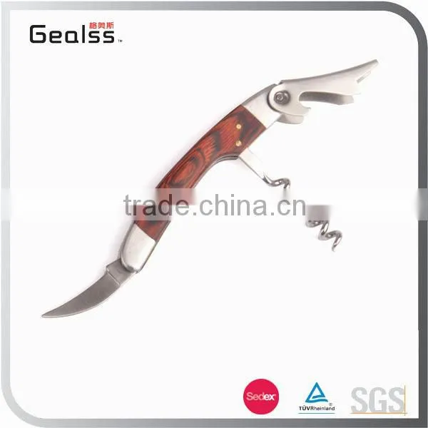 High Class Promotional Wine Bottle Opener Corkscrew With Wooden Handle