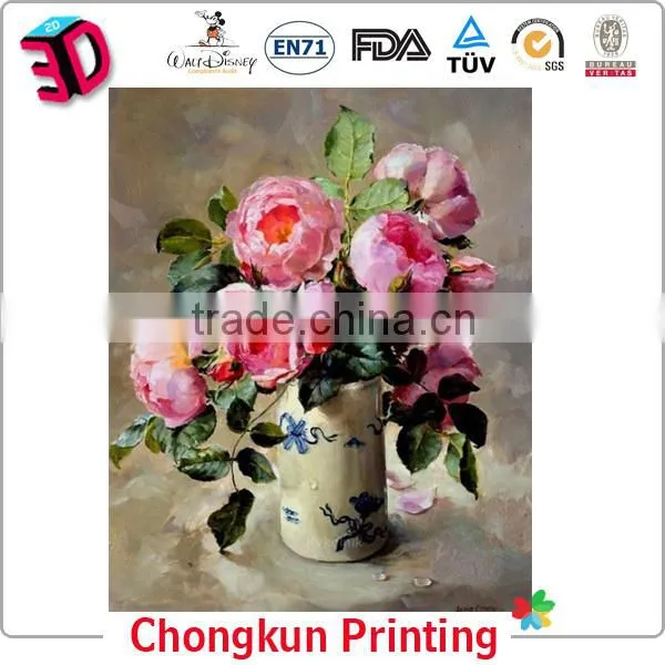 2014 new pictures new design beautiful flowers oil painting by numbers