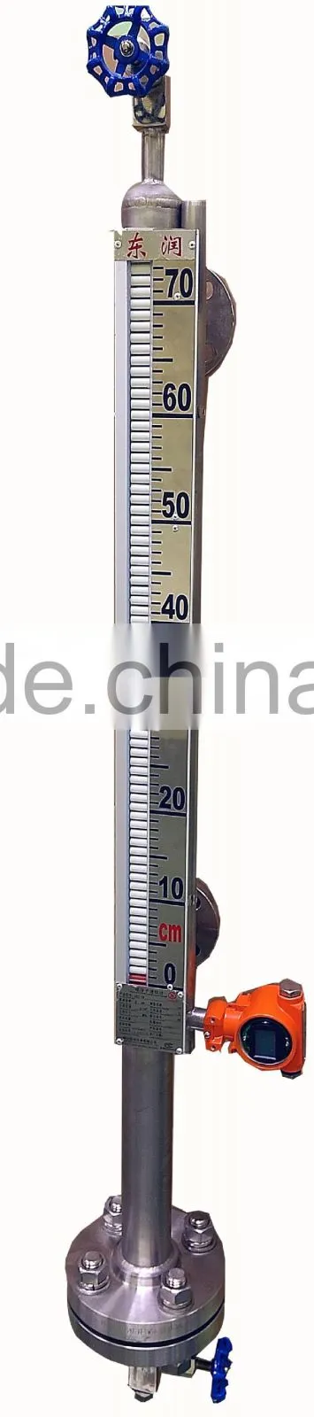 hot sale corrosion resistant chemical plant PTFE magnetic level indicator