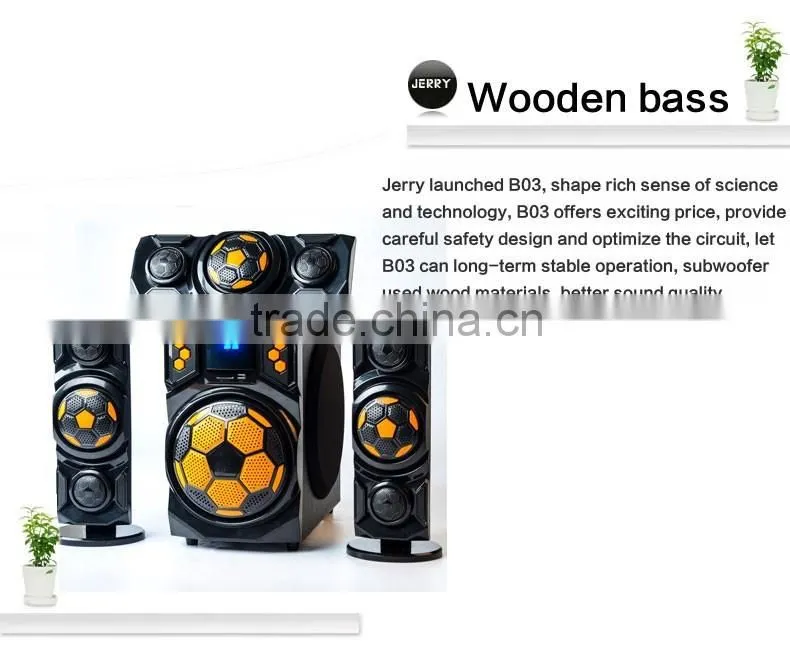 Jerrypower factory supply Professional 2.1/3.1bluetooth speaker in 2016