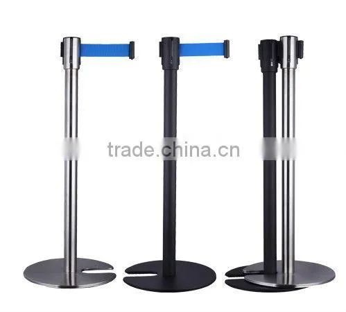 high quality amd power coating retractable belt barrier