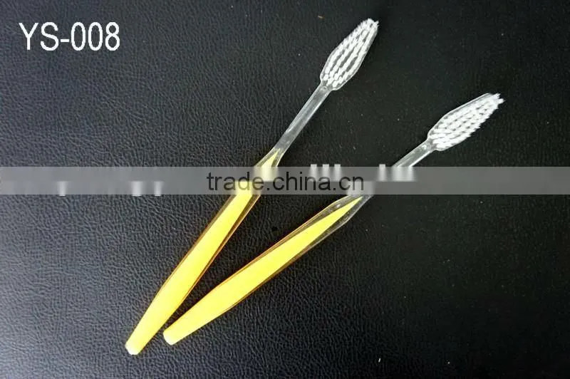 double color yellow toothbrush/low cost/YS008