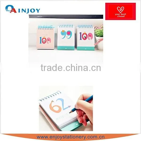 lovely countdown 100 days note pad/ activity note ad