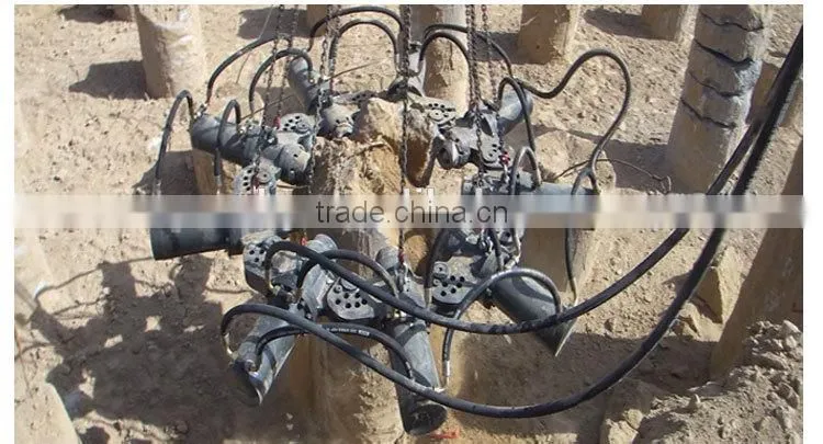 BEIYI round cutting pile machine, concrete pile crusher, hydraulic pile breaker