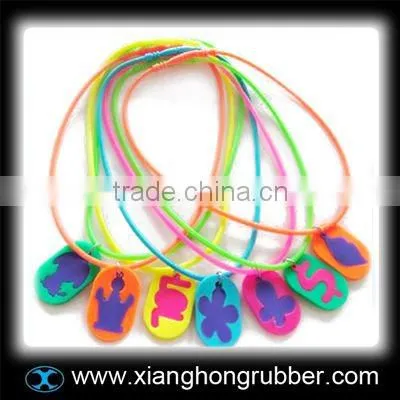 Fancy colorful silicone necklace