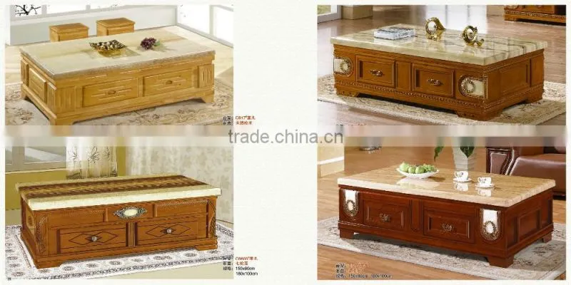 Living room furniture design tea table with marble top