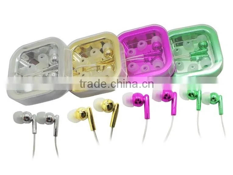 cheap wired gold new earphone for promotion for iphone5