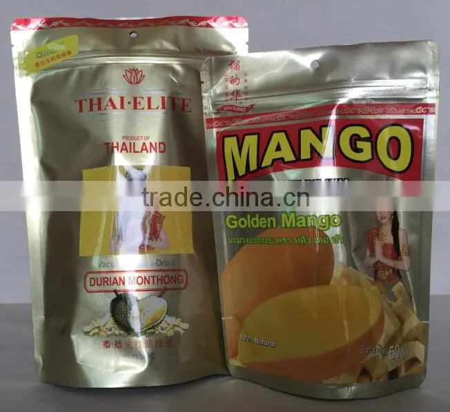 Customized Printed Standing Up Pouch Bags For Dried Mango Packing