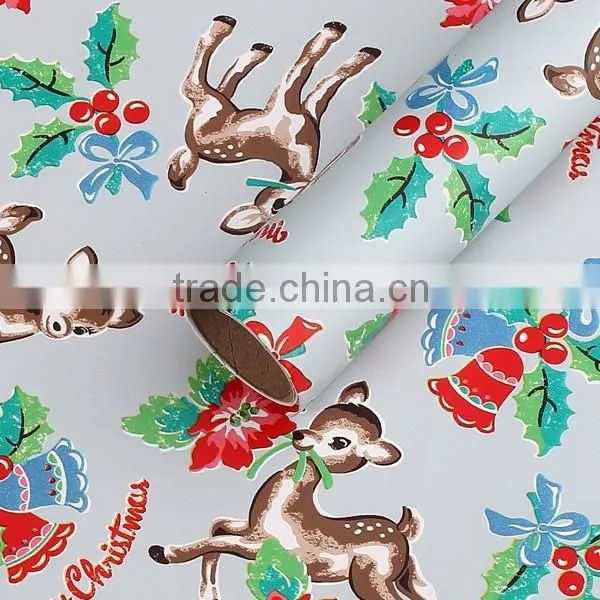 Printed design gift wrapping paper for christmas gift wrap