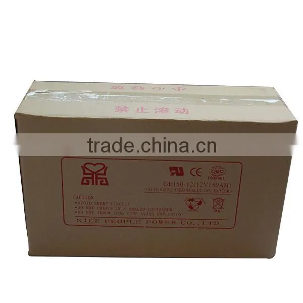 High quality GEL12v150ah deep cycle VRLA rechargeable battery for solar/wind power