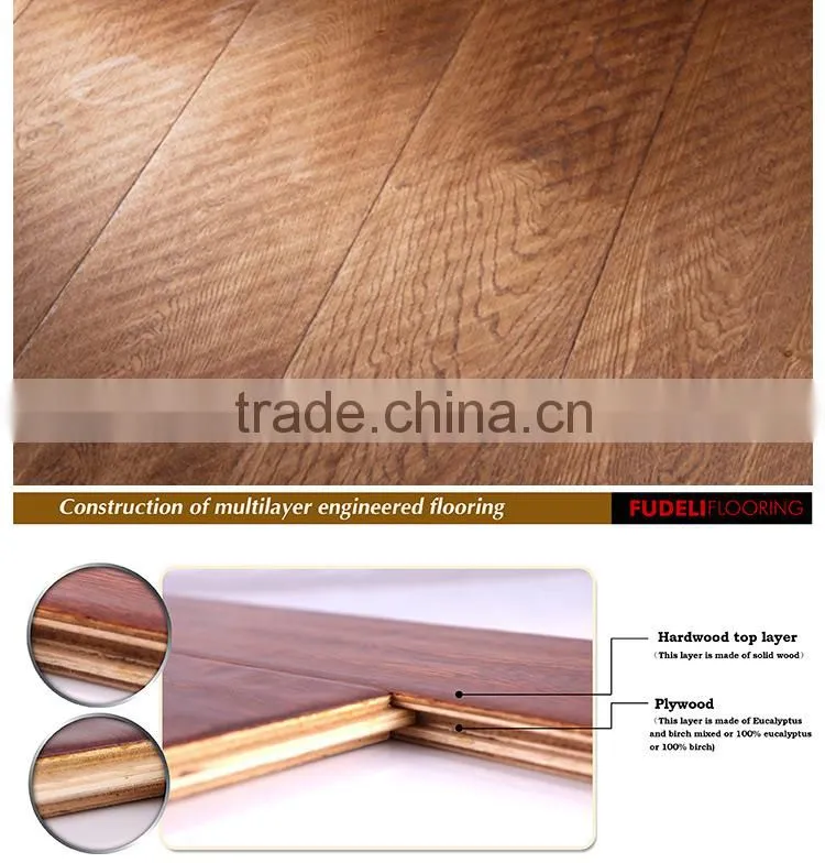 Best seller AB grade FSC Certified Unique design engineered oak flooring