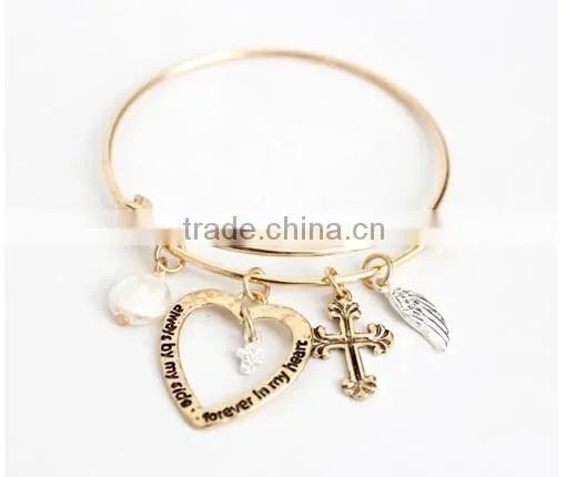>>NEW SW16606 promotion charm bracelet heart cross bracelet/