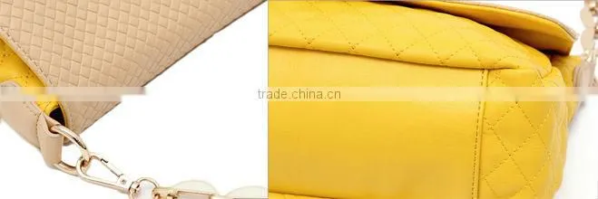 New attractive ladies pu bags with metal parts, nice and fashion pu bags for lady