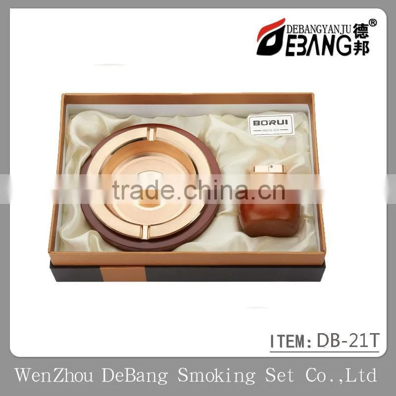 Wooden Ashtray and lighter gift sets