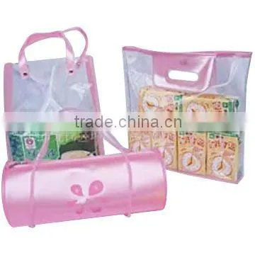 BOPP pvc soft zipper bag