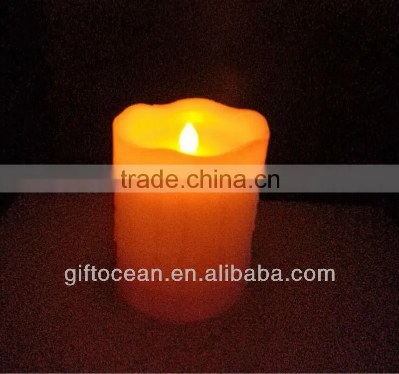 D80*H80mm paraffin pillar electronic swinging Christmas LED candles gifts