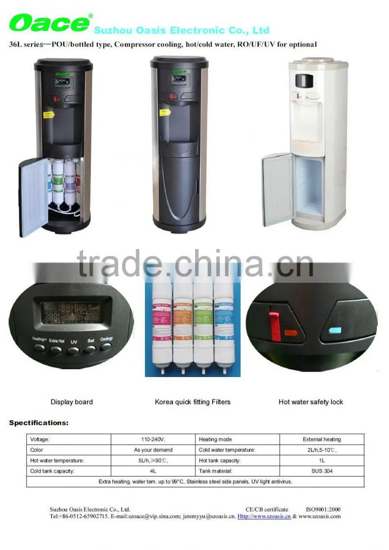 Hot And Cold Cylindric Water Dispenser
