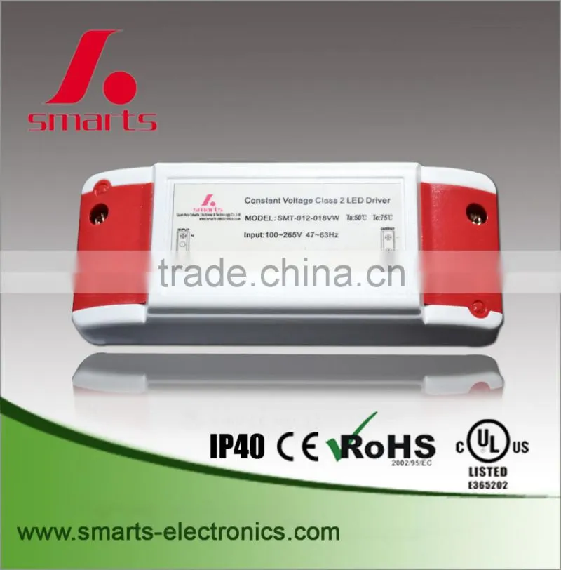 CE UL ROHS 12 volt led driver 12v 15w constant voltage power supply