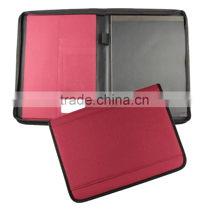 Custom Design A4 Nylon Padfolio With Notepad