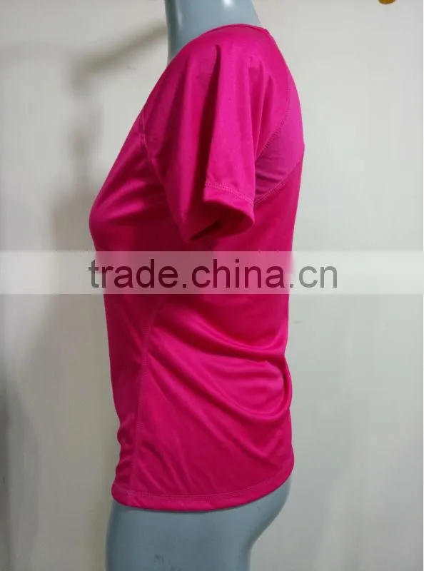 Hot Selling stretch yard dye short t-shirt Fitness wear