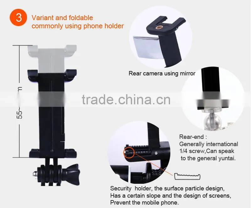 2015 extendable camera tripod monopod selfie stick