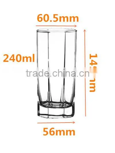 Tall and thin drinking glass cup cup factory