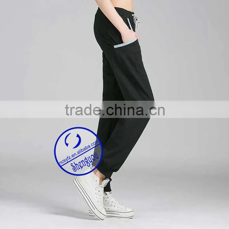 2015 Custom newest design french terry woman slim jogger pants