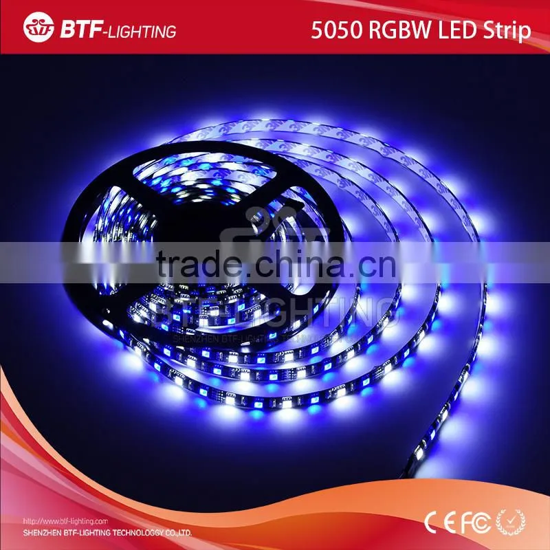 5050 RGBW 5m 60leds/m led strip rgbw RGB+Cold White strip Waterproof IP65 Black PCB DC12V SMD 5050 Mixed color