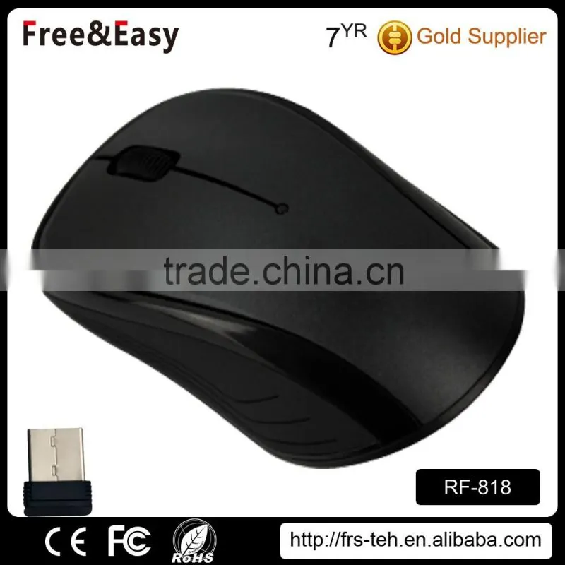 3 buttons rubber wheel mouse wireless laptop mouse