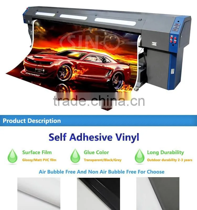 1.52x30M Air Bubble Free Matt White Printable Self Adhesive Vinyl Film
