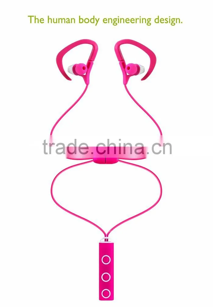 HC-BH02 bluetooth 4.1 version sports earphone with mic and remote ,bluetooth earphone