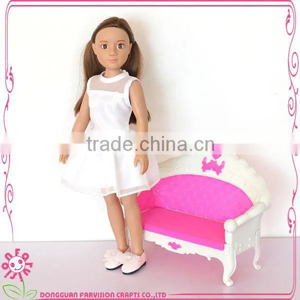 Long hair doll newest style 12 inch vinyl doll wholesale oem black doll